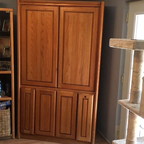 Oak TV cabinet and armoire PICK UP ONLY Cover