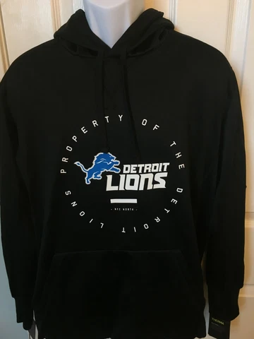 Detroit Lions Mens Nike Property of THERMA-FIT Hoodie - Large & Medium - NWT Cover