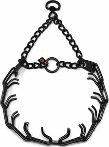 Herm Sprenger Black Stainless Steel Prong Dog Training Collar With Swivel - Picture 1 of 14