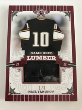 NHL Card,Nail Yakupov,Game Used Lumber Stick 1/3,Leaf 2022