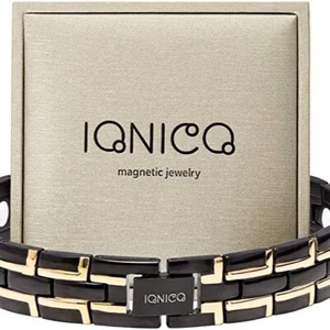 IONICO Stylish Magnetic Bracelet (Black-Gold) - Picture 1 of 1