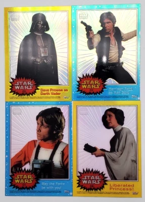STAR WARS Topps Chrome Archives Clear Zone Chase Card Set (1999) NM/Mint - Image 1 of 4