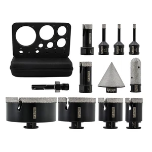 DT-DIATOOL 12 piezas Broca de diamante 6-100 mm Broca de fresado de bisel Kit de corona de diamante - Imagen 1 de 7