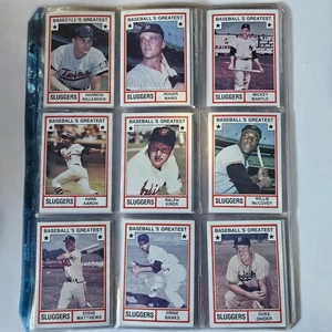 1982 TCMA Baseball's Greatest Sluggers Complete Set of 45 Mickey Mantle Hank Aar - Imagen 1 de 12