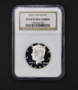 2005 S Silver Kennedy Half Dollar Proof NGC PF69 Ultra Cameo, Exquisite Coin - Picture 1 of 2