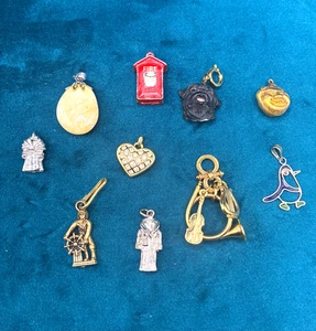 Vintage Now Charm Pendant Lot of 10 One Sterling 925 - Bild 1 von 12