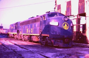 ORIGINAL KODACHROME SLIDE BALTIMORE & OHIO F-7 #4646 JANUARY 21, 1968 - Picture 1 of 1