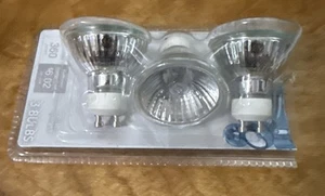 GE 3 bulbs indoor floodlight MR GU10 360 Lumens 50W 2+YEAR 81662 *Cut Off Top* - Picture 1 of 6