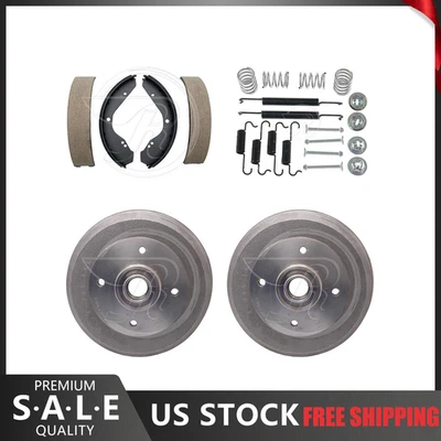 Front Brake Drums & Brake Shoes Hardware For 1971-1979 Volkswagen Super Beetle - Image 1 of 4