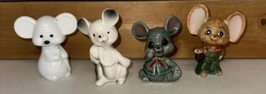 Vtg Figures Mice Avon Japan Random Brands & Materials Lot Of 4 - Picture 1 of 9