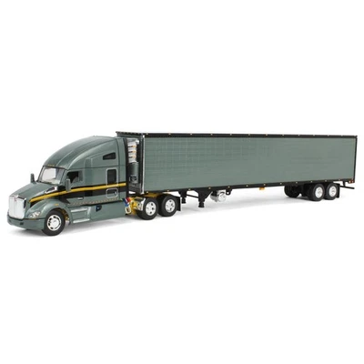 1/64 Grigio Kenworth T680 Letto & Tandem-Axle Reefer Trailer DCP 60-1859 - Immagine 1 di 4