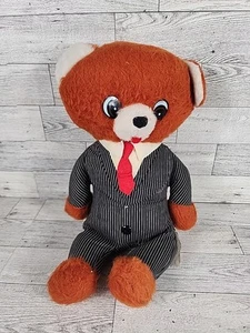 1978 Commonwealth Spielzeug Vintage sprechender Executive Teddybär 12 Zoll Plüsch Brooklyn NY - Bild 1 von 6