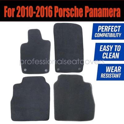 Replacement Front & Rear Floor Mats Carpet Velour For 2010-2016 Porsche Panamera - Image 1 of 4
