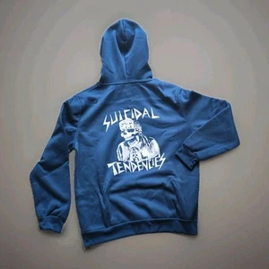 Suicidal Tendencies Peacock Blue Pullover Hoodie Sweatshirt Size: Large L Pocket - Picture 1 of 6