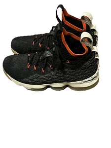 Nike Herren Lebron 15 schwarz hellkarmesinrot AQ2363-002 Strick Basketballschuhe Größe 9 - Bild 1 von 9