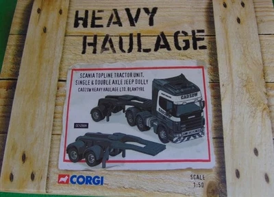 CORGI CC12909 SCANIA TOP LINE/AXLE SET CADZOW HEAVY HAULAGE 1.50 NEW - Image 1 of 2