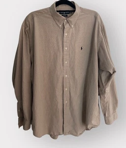 Camisa Ralph Lauren Adulto Hombre XL Negro Tostado Marrón Cuadros - Imagen 1 de 3