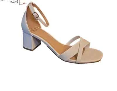 Mujer Tacones Bajos Blanco Arena Talla 10 Foto 1 de 4