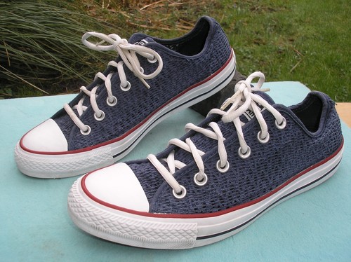 Sneaker originali CONVERSE Chucks LO taglia 41 blu tessuta estate!!!