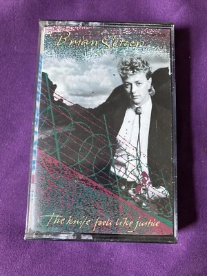 NEW Brian Setzer - The Knife Feels Like Justice Cassette RARE 1986 Sealed - Image 1 of 3