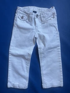 GapKids Girls Capri Jeans, White, Size 7 - Picture 1 of 3