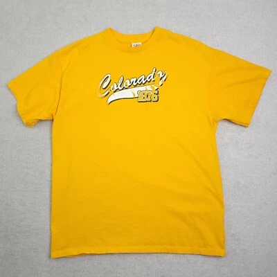 Camiseta De Colección Años 90 Delta Colorado 1876 Adulto XL Amarilla Manga Corta Gráfico Camiseta Foto 1 de 4