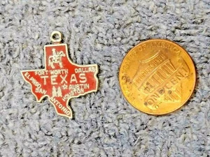 Colgante Mapa Ciudad Estado Texas Plata Esterlina De Colección ROJO MARCADO OP ESTERLINA - Imagen 1 de 2