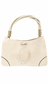GUCCI Hobo-Schultertasche cremefarben Kalbsleder Kordelzug Vintage 109147 sehr guter Zustand - Bild 1 von 14