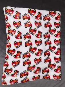 Fire truck Forever Baby Plush Blanket Soft Blankie Firetruck Red White - Picture 1 of 4