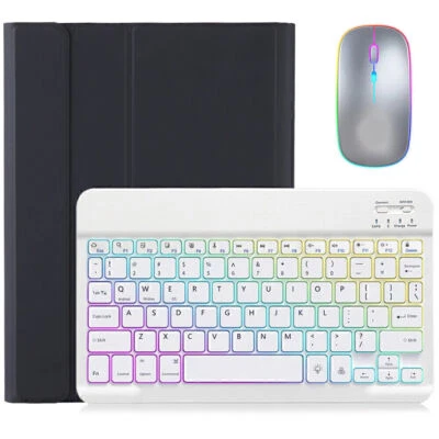 Backlit Keyboard Case Mouse For iPad 5/6/7/8/9/10th Gen Air 3 4 5 6 Pro 11 10.5 - Image 1 of 4