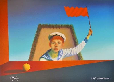 Rudolf Hausner Außenseite Der Fenster Towards Innen Handsigniert Lim.ed. - Bild 1 von 4