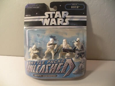 Figuras de ação Star Wars Battle of HOTH Unleashed Imperial Snowtroopers lacradas - Imagem 1 de 4