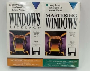 Windows Literacy & Mastering Windows Double Pack VHS Versions 3.0, 3.1 & NT NEW - Picture 1 of 7