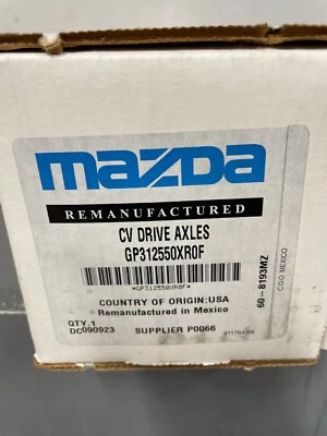 Eje derecho pasajero delantero Mazda CX-7 2,3 L GP31-25-50XR NUEVO Foto 1 de 2