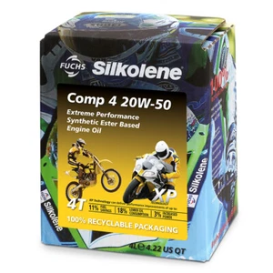 Silkolene Comp 4 20W-50 XP SAE 20W50 4 Stroke Synthetic Engine Oil Lube Cube - Picture 1 of 2