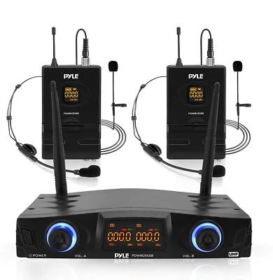 	Compact UHF Wireless Microphone System - Pro Portable Dual Channel Desktop	 - Image 1 of 4