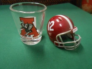 ALABAMA CRIMSON TIDE ...SHOT GLASS and FREE Mini Helmet Figure - Picture 1 of 1