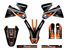 1998-2000 EXC SURGE Black Senge Graphics Kit Compatible with KTM - Picture 1 of 10
