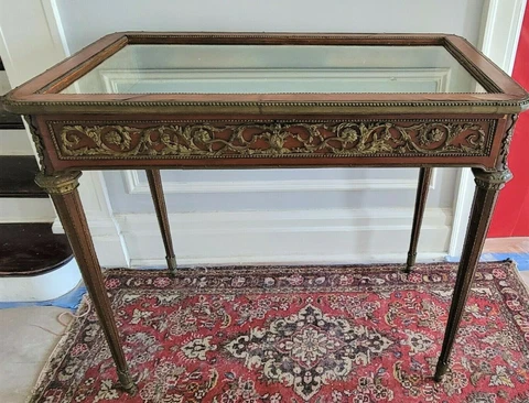 Antique French Style Vitrine Table Cover