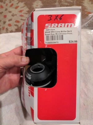 SRAM MRX Comp shifter set 6spd rear microfriction front Black  UPC 710845006470 - Image 1 of 4