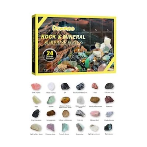 Rock Collection Advent Calendar 2024, Advent Calendar for Kids with 24 Gemstones - Picture 1 of 5