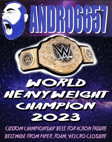 Custom WWE Style World Heavyweight Championship belt 4 wrestling action figures Cover