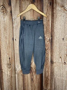 Adidas Toddler Girl’s sweatpants Joggers Size 4 Gray 3 Stripes Fleece Joggers - Picture 1 of 4