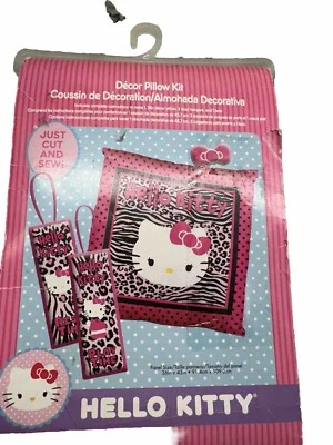 Hello Kitty Creative Decor Pillow Kit   Cut and Sew Kit Sanrio 2012 36x43 NOS - Image 1 of 4