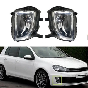 Pair Front Bumper Fog Lamp For 2012-2016 Volkswagen VW Golf 6 A6 MK6 - Picture 1 of 6