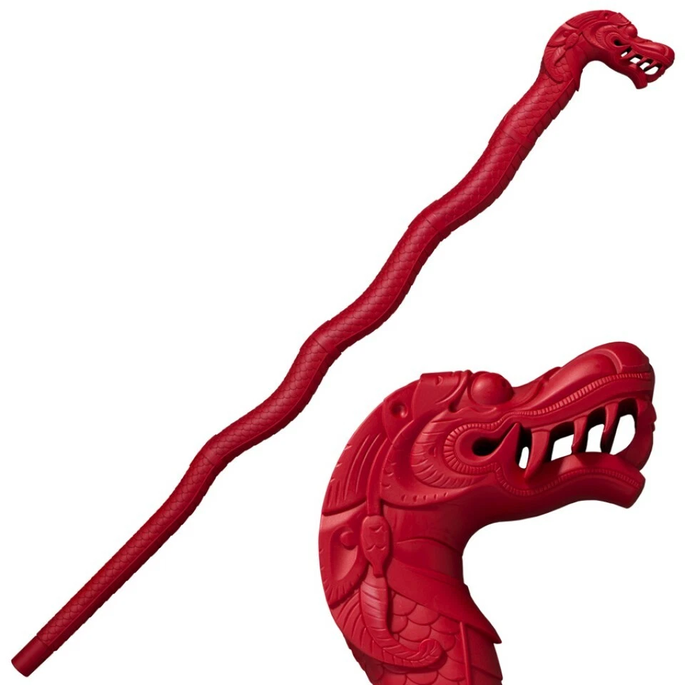 Cold Steel Red Polypropylene Lucky Dragon Walking Stick / Cane 91PDRRZ - Image 1 of 1