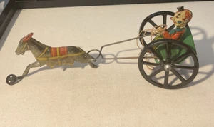 Very Scarce Old Antique German Litho Tin Toy Clown - Picture 1 of 12