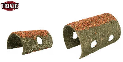 TRIXIE SMALL ANIMAL HAY CAVE TUNNEL EDIBLE PLAY HIDE RABBIT GUINEA PIG 2 SIZES - Image 1 of 4
