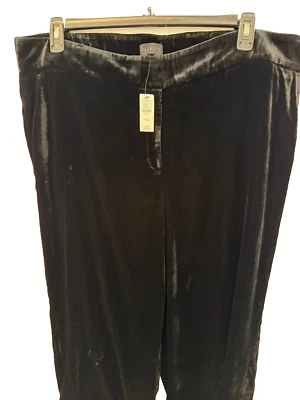 $169 NWT Talbots Size 18W Black Velvet Pants Cocktail Lounge - Image 1 of 4