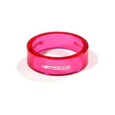 Pack de 10 - Poly Spacer / Entretoise de 10mm - Dia. 1"1/8 - FSA - Rose - NEUF - Photo 1/3